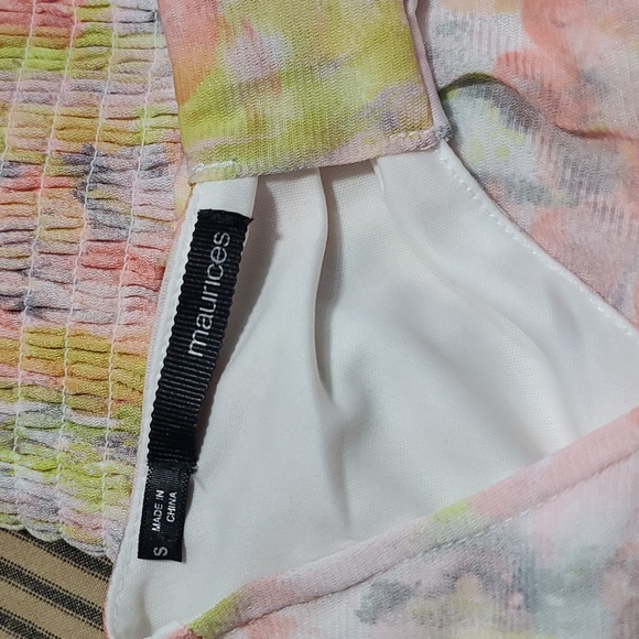 Maurices watercolor bow tank top S NWOT - Picture 5 of 6